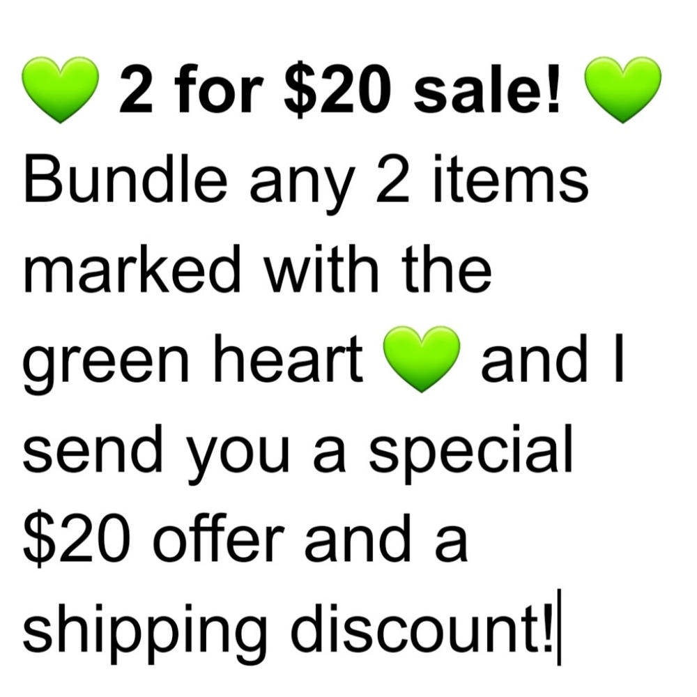 COPY - 💚 2 for $20 green heart sale